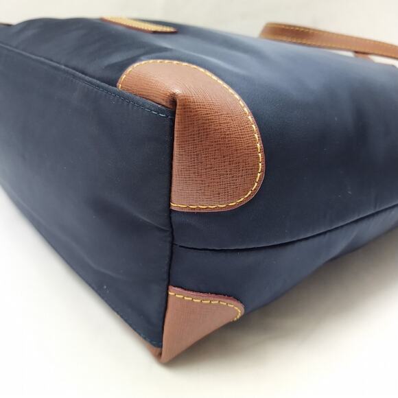 Dooney & Bourke Blue Nylon Double Handles Zipper Tote Shoulder Bag - Picture 16 of 16